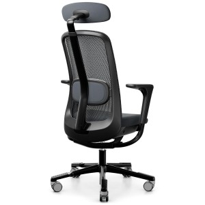 Hag SoFi Mesh mit Nackenstütze - Bezugsstoff Select grau - Rückansicht Hag SoFi Mesh mit Nackenstütze - Bezugsstoff Select grau - Rückansicht