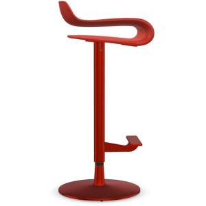 Vorschau: Kristalia BCN Barhocker korallenrot höhenverstellbar Gestell lackiert Vorschau: Kristalia BCN Barhocker korallenrot höhenverstellbar Gestell lackiert