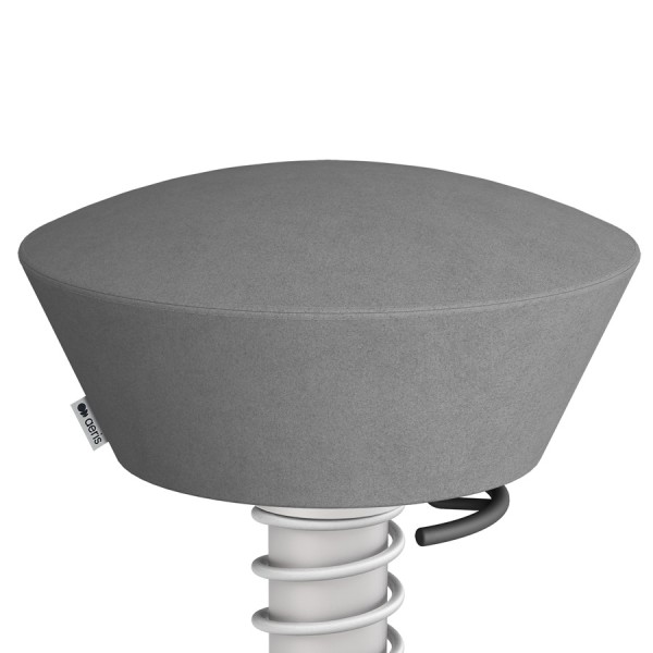 Aeris Swopper Mikrofaser Comfort grau mit Rollen - Gestell hellgrau - Nahaufnahme