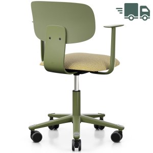 HAG Tion 2140 Bürostuhl mit Armlehnen Moss Grey - Sitz Stoff Sisu 405 - Rückenschale Kunststoff HAG Tion 2140 Bürostuhl mit Armlehnen Moss Grey - Sitz Stoff Sisu 405 - Rückenschale Kunststoff