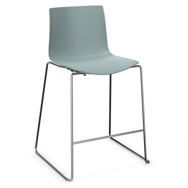 arper catifa 46 0474 Barhocker niedrig Petrol chrom