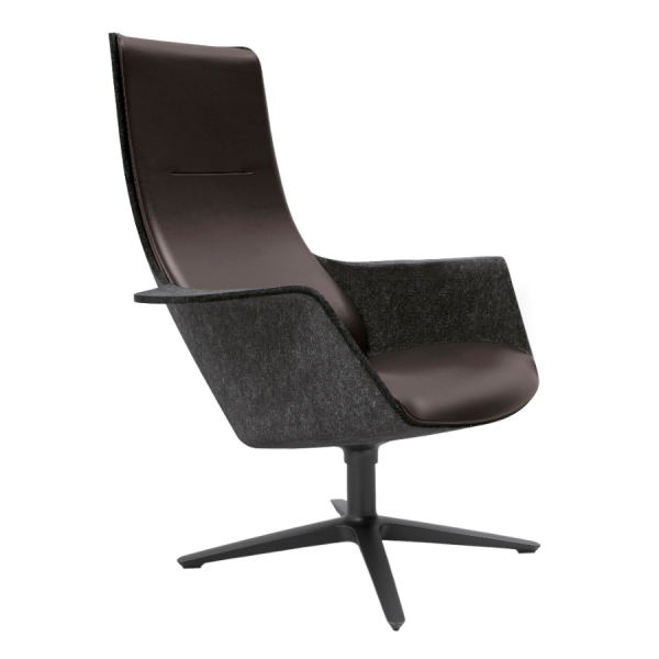 Klöber WOOOM (woo74) Lounge Sessel mit Armlehnen ohne Ohren