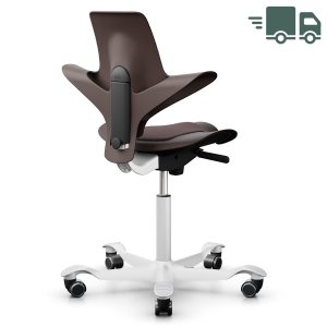 HAG CAPISCO PULS 8010 braun mit Stoff Select chestnut - Gestell weiß HAG CAPISCO PULS 8010 braun mit Stoff Select chestnut - Gestell weiß