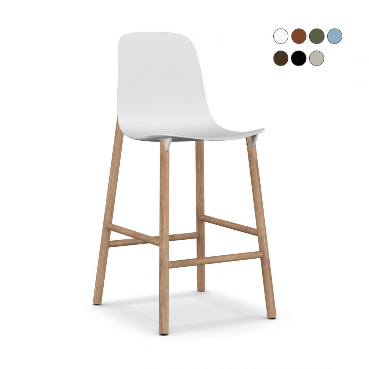 Kristalia SHARKY Barhocker hohe Lehne KR10121