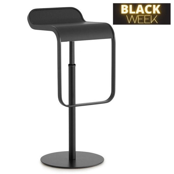 Lapalma LEM S80 Barhocker | Sitz Laminat Fenix schwarz | Gasfeder schwarz | G...