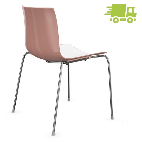 arper catifa 46 0251 rosa weiss Gestell chrom