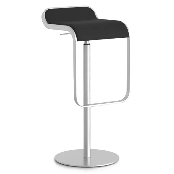 lapalma LEM S81 Barhocker | Fixe Höhe | Ledersitz schwarz | Gestell verchro günstig online kaufen