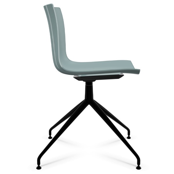 Arper CATIFA 46 0368 einfarbig petrol - Gestell Alu schwarz - seitlich