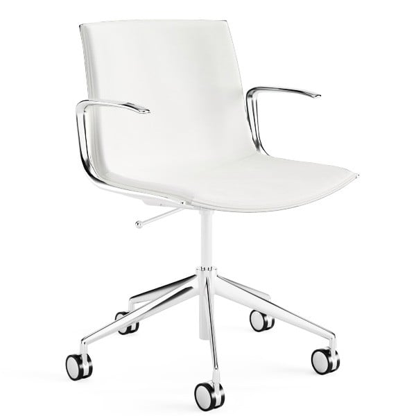Arper CATIFA Up 6207 | Lederstuhl | Arztstuhl auf Rollen | weiß günstig online kaufen
