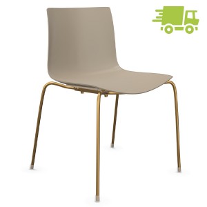 Arper Catifa 46 0251 einfarbig rauchgrau - Gestell aus Messing Arper Catifa 46 0251 einfarbig rauchgrau - Gestell aus Messing