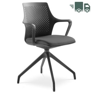 LD Seating Tara Konferenzstuhl 105 F90 in Schwarz - Bezug Florida schwarz LD Seating Tara Konferenzstuhl 105 F90 in Schwarz - Bezug Florida schwarz