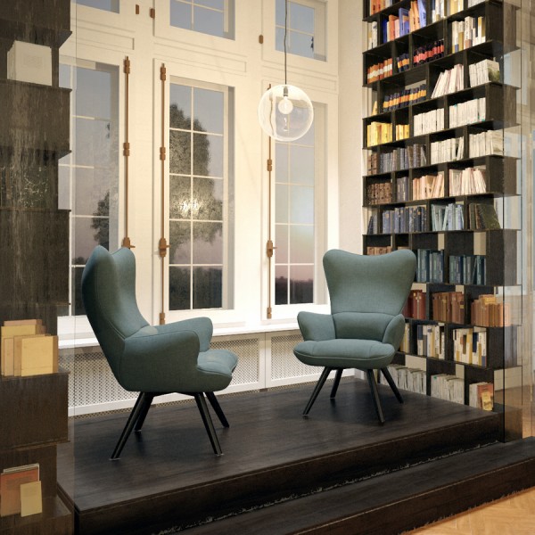 W. Schillig Cozy Sessel mit Holzgestell - Beispielbild