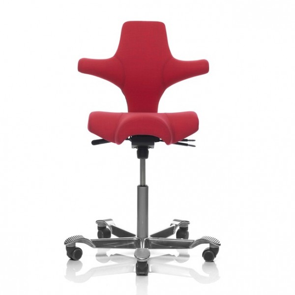 HAG Capisco 8106 Stoff rot Gestell Alu poliert