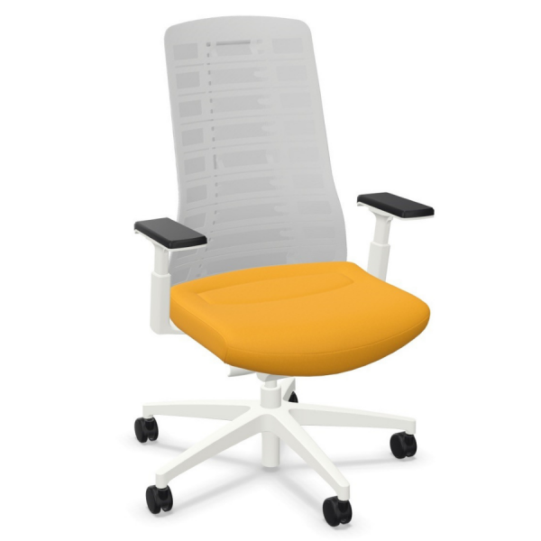 Interstuhl PUREis3 PU21C Sitz gelb - Netz weiß