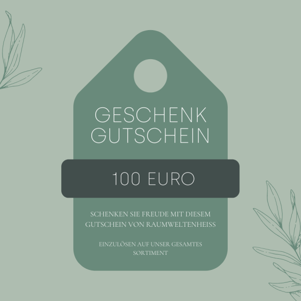 Geschenkgutschein 100 Euro raumweltenheiss