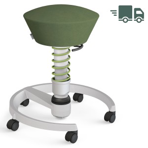 Aeris Swopper Mikrofaser grün mit Rollen - Gestell hellgrau - Standardfeder grün Aeris Swopper Mikrofaser grün mit Rollen - Gestell hellgrau - Standardfeder grün