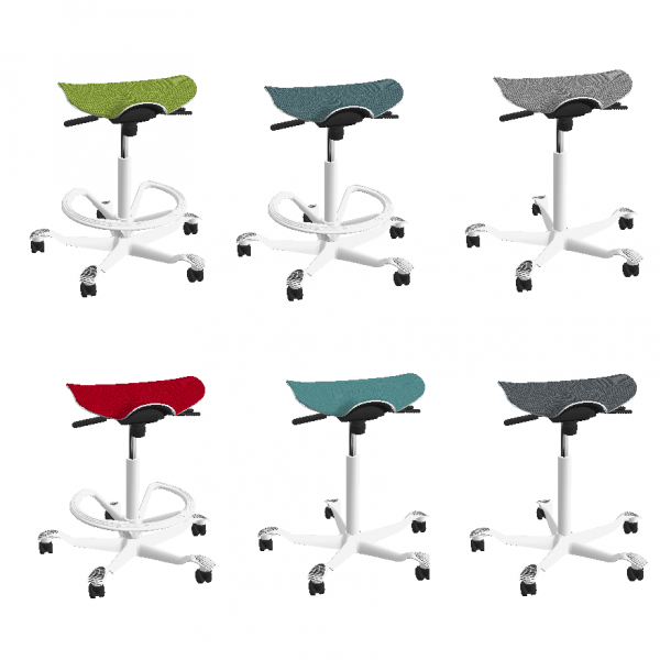 HAG CAPISCO PULS 8002 Hocker "white edition" - weiß mit Sitzflächenmatte