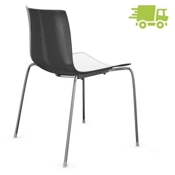 arper catifa 46 0251 anthrazit-weiss Gestell verchromt