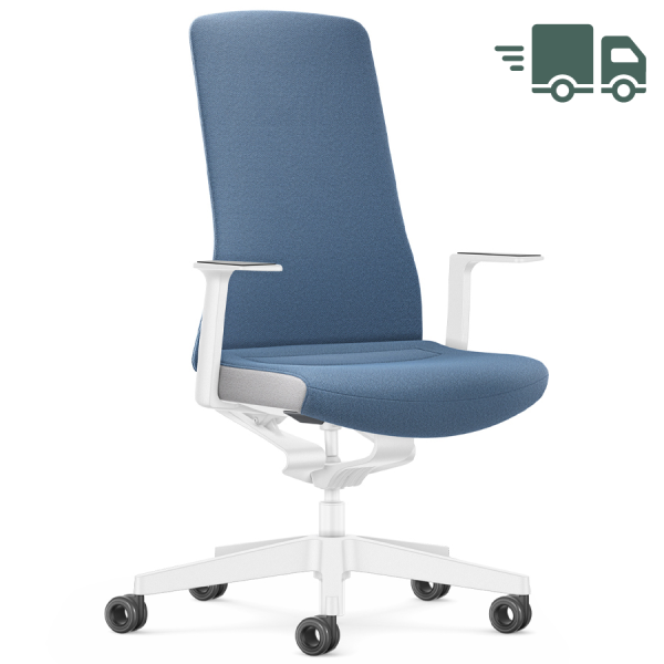 Interstuhl PURE INTERIOR Edition Bürostuhl mit Polsterrücken - Variante blau