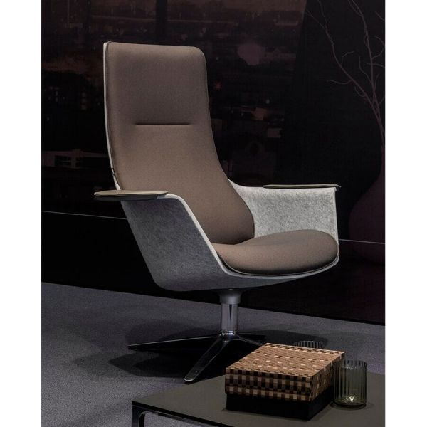 Klöber WOOOM (woo74) Lounge Sessel mit Armlehnen ohne Ohren