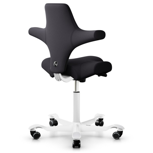 HAG Capisco 8106 Stoff Xtreme dunkelgrau - Gestell weiß - 265 mm