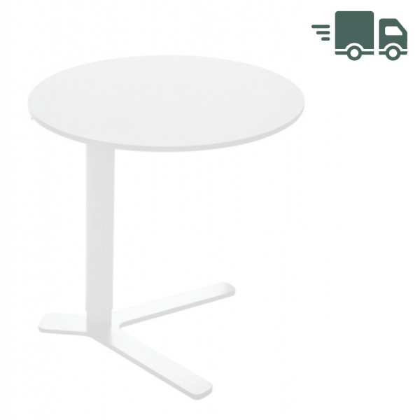 lapalma YO Beistelltisch Fenix weiß mit runder Platte höhenverstellbar