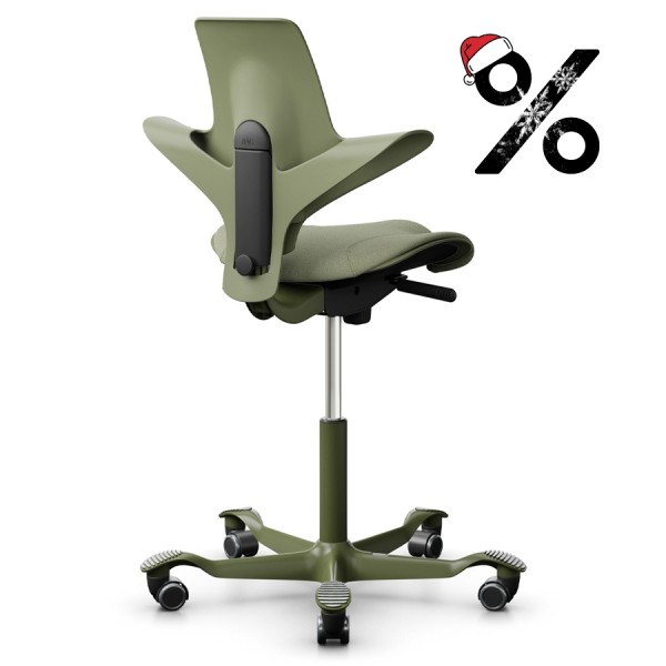 HAG CAPISCO PULS 8020 | Stehhilfe | Schale Moss | Sitzfläche Grün-Grau | Gestell Moss Grey
