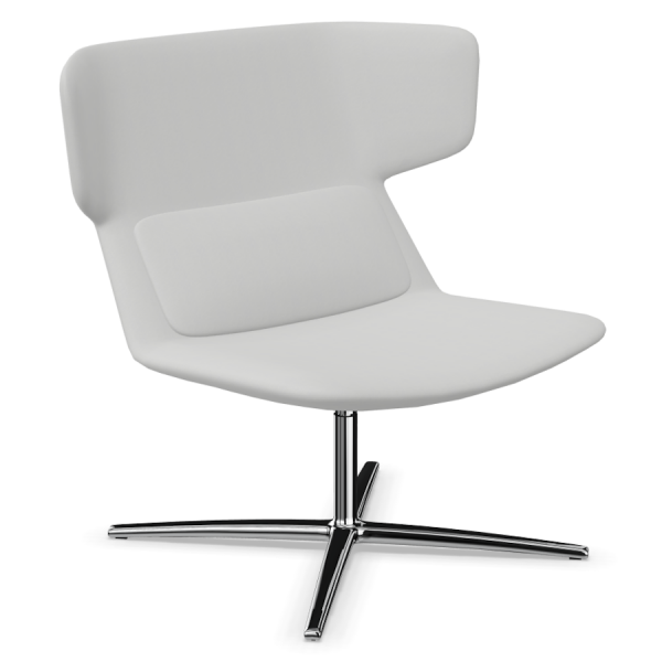 LD Seating Ohrendrehsessel FLEXI Gestell chrom in grau