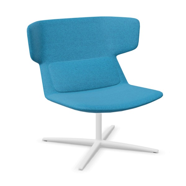 LD Seating Ohrendrehsessel FLEXI Gestell weiß Stoff Synergy türkis