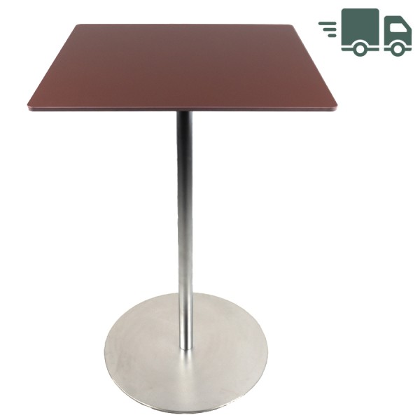 lapalma BRIO H110 Hochtisch | Platte viereckig HPL Fenix Rosso | Gestell verchromt