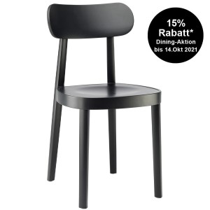 THONET 118 M Holzstuhl mit Muldensitz Buche gebeizt schwarz THONET 118 M Holzstuhl mit Muldensitz Buche gebeizt schwarz