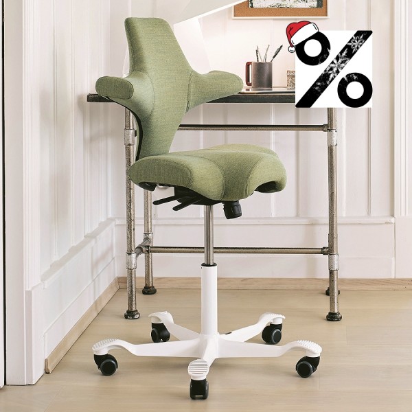 HAG Capisco 8106 Stoff Remix 0933 grün - Gestell weiß