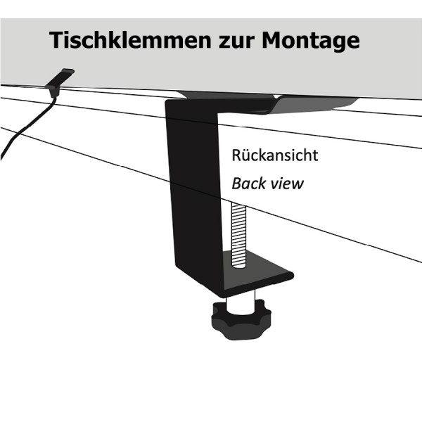 calina.Desk - Montage am Schreibtisch