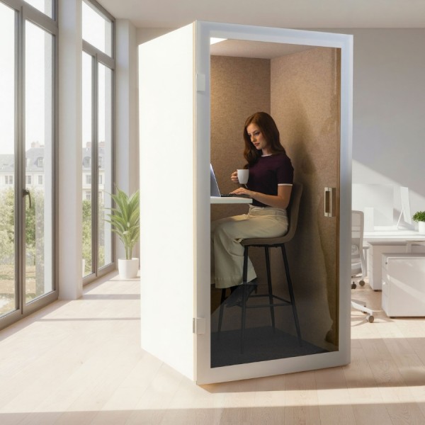 RWH Akustikbox Telefonbox Cube 1 in Weiß