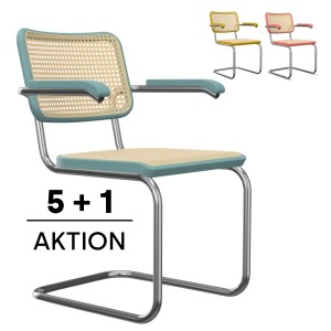 THONET S 64 V | Konfigurator Buche farbig gebeizt | Stahlrohr-Freischwinger | Gestell verchromt THONET S 64 V | Konfigurator Buche farbig gebeizt | Stahlrohr-Freischwinger | Gestell verchromt
