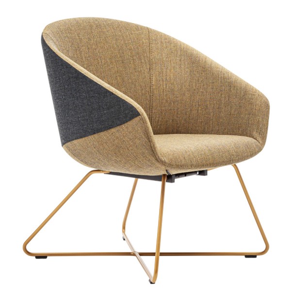 Bejot Oxco OX 424 Loungesessel Stoff Remix - Gestell gold