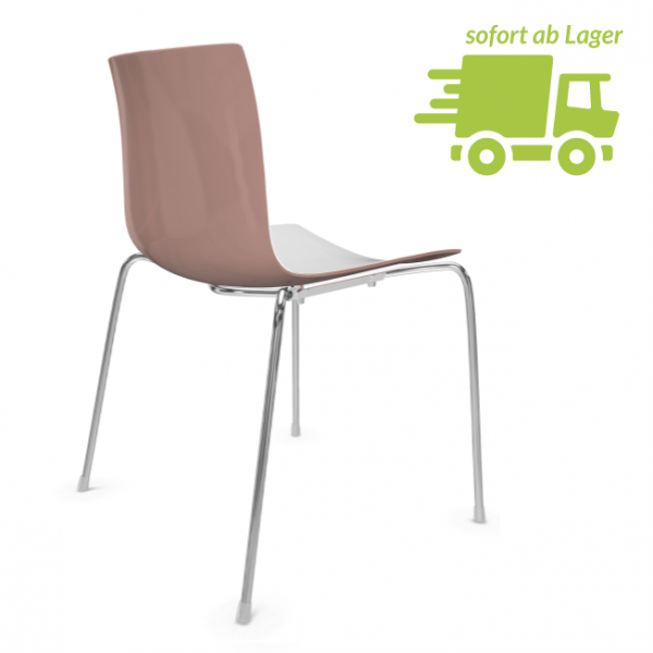 arper catifa 46 0251 rosa weiss Gestell chrom