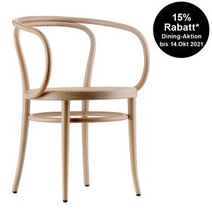 THONET 209 Bugholzarmlehnenstuhl Buche natur mit Rohrgeflecht THONET 209 Bugholzarmlehnenstuhl Buche natur mit Rohrgeflecht