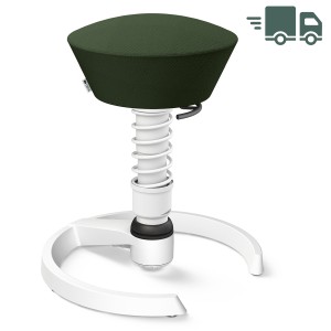 Aeris Swopper Select Wolle dunkelolive - Gleiter - Gestell weiß - Standardfeder Aeris Swopper Select Wolle dunkelolive - Gleiter - Gestell weiß - Standardfeder