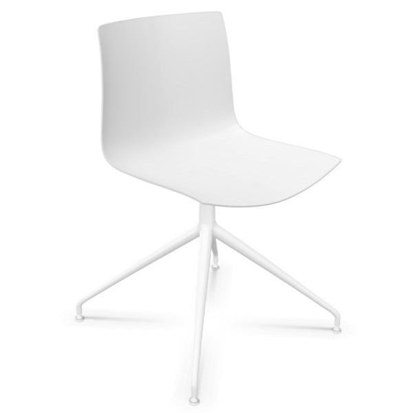 Arper CATIFA 46 0368 einfarbig weiß - Gestell Alu weiß