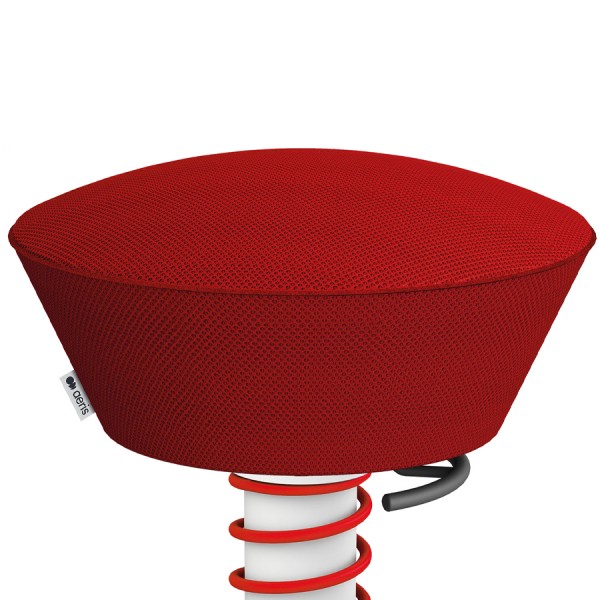 Aeris Swopper Air Mesh-Gewebe Runner rot mit Gleiter - Gestell weiß - Nahaufnahme