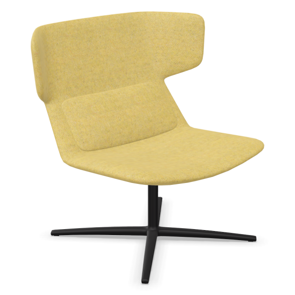 LD Seating Ohrendrehsessel FLEXI Gestell schwarz pulverbeschichtet in gelb