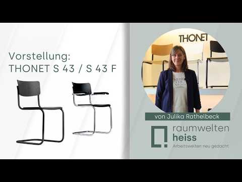 THONET S 43 | Buche klar lackiert | Stahlrohr-Freischwinger | Gestell verchromt